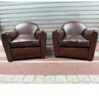 Paire Fauteuils Club rond