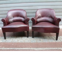 Paire Fauteuils crapaud